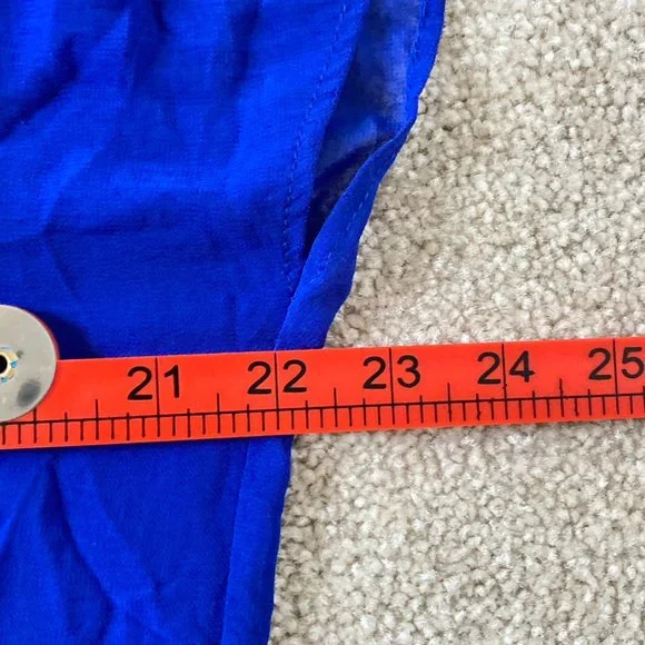 C&A Yessica BNWT UK Cobalt Blue Sheer Blouse Size 18 - Picture 11 of 12